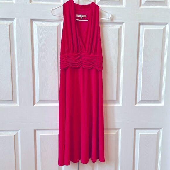 VINTAGE EVAN PICONE DRESS IM HOT PINK EUC WORN ONCE SIZE 14 - Picture 1 of 7